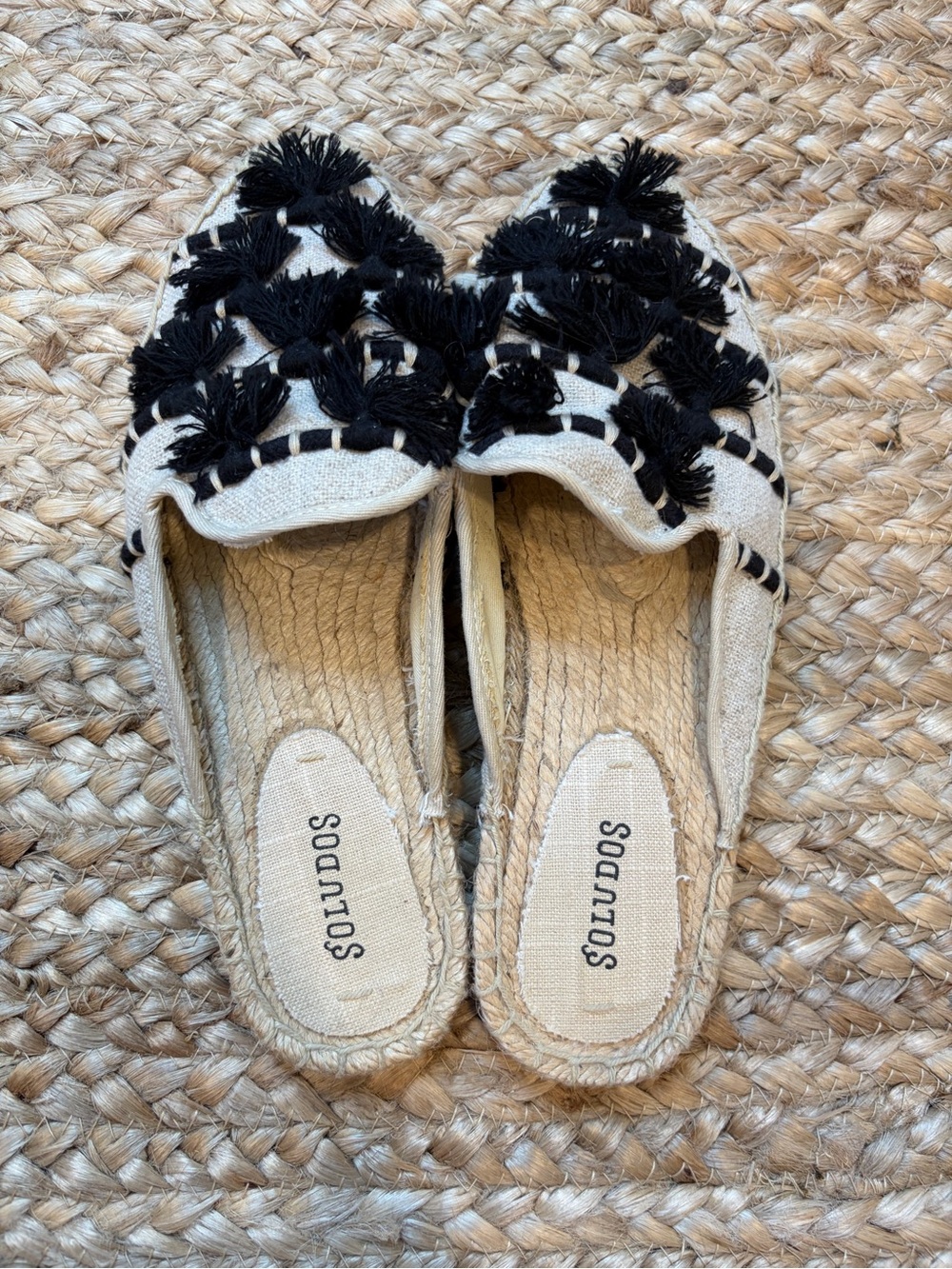Soludos Espadrille Mule w/ Black Tassels | Size 7.5